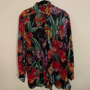 Chico’s vintage printed blouse